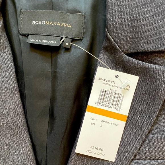 BCBG Tailored 2-Button Charcoal Suit Jacket - BNWT - Picture 8 of 10